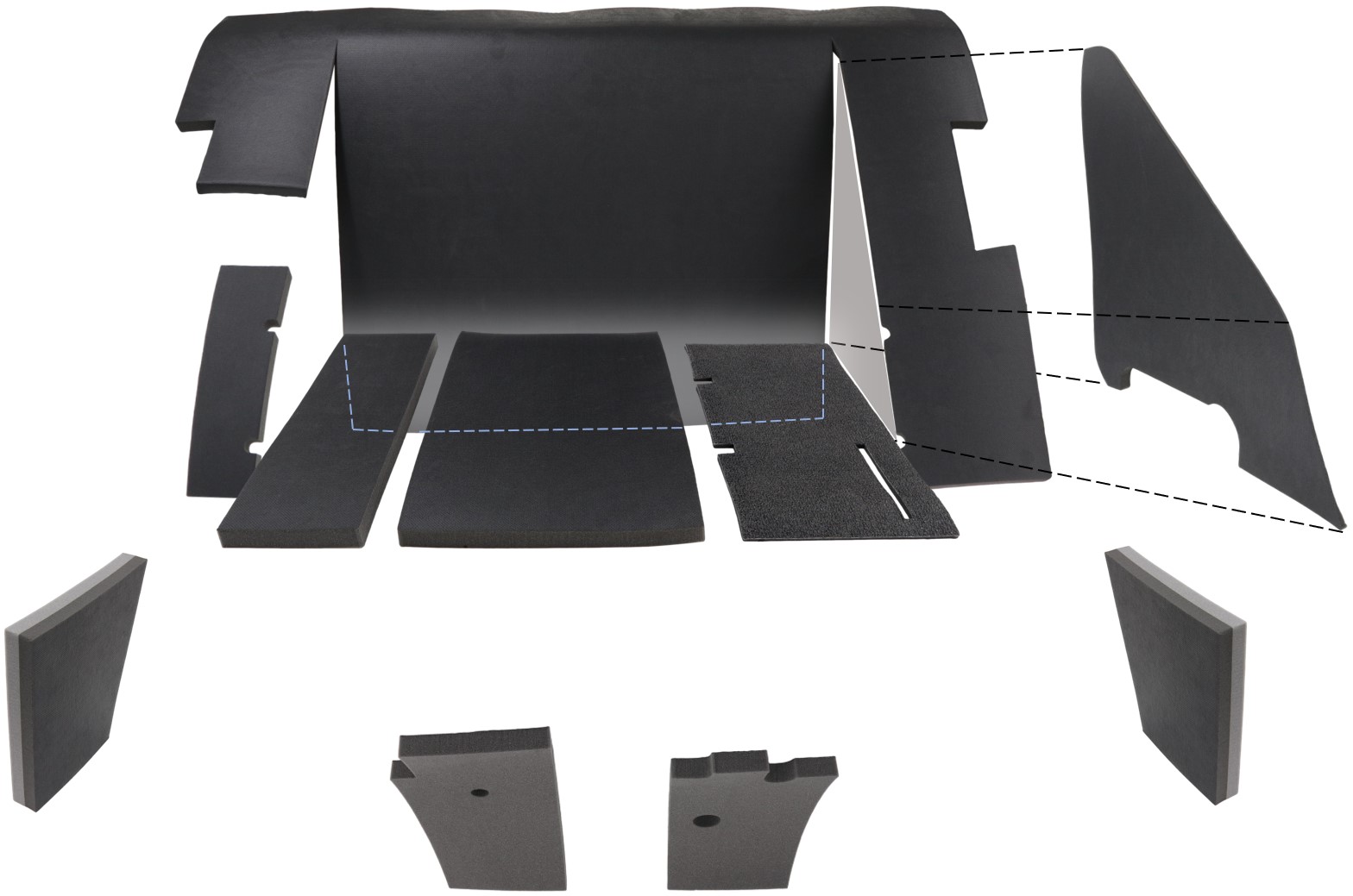 IH 5088 LOWER KIT (BLACK)